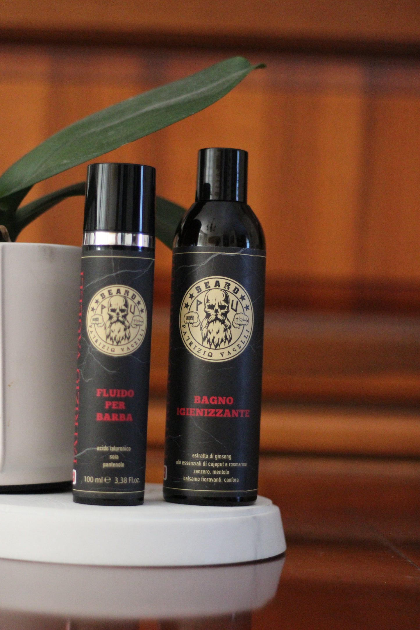 Fluido e shampoo da barba